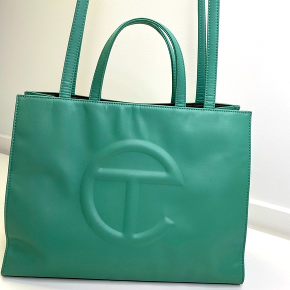 Large Sage Telfar Unisex Shopping Bag - Picture 2 of 7